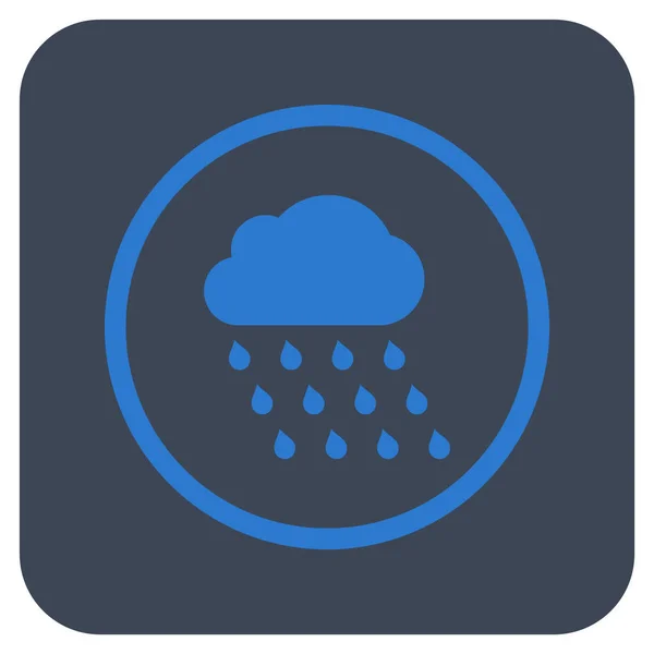 Icona vettoriale quadrata piatta nuvola di pioggia — Vettoriale Stock