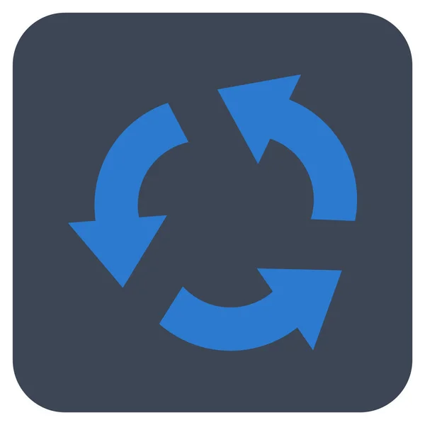 Reciclar plana vetor quadrado ícone — Vetor de Stock