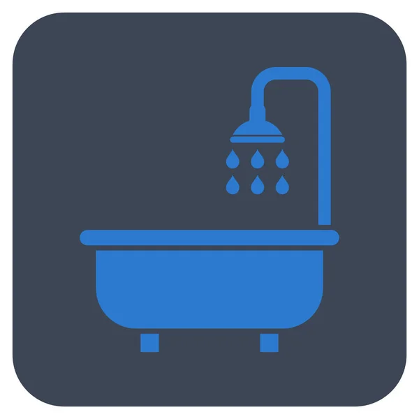Душевая ванна плоская квадратная векторная икона — стоковый вектор