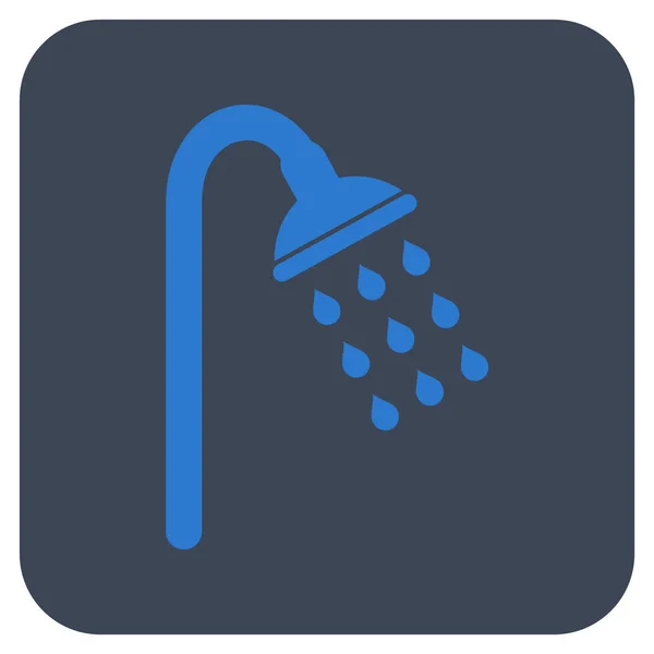 Shower Flat Squared Vector Icon — Stock Vector