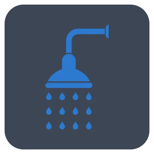 Shower Flat Squared Vector Icon — Stockvector