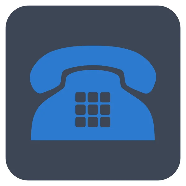 Tone telefone plana vetor quadrado ícone — Vetor de Stock