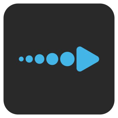 Ok sağ düz vektör simgesi kare