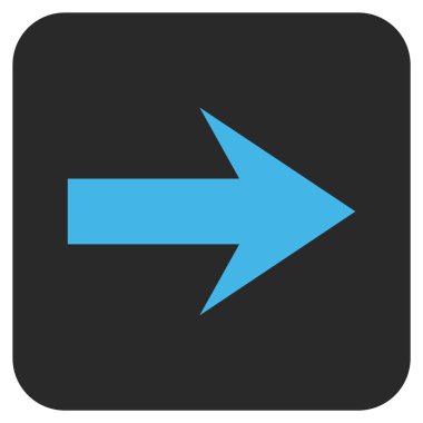 Ok sağ düz vektör simgesi kare