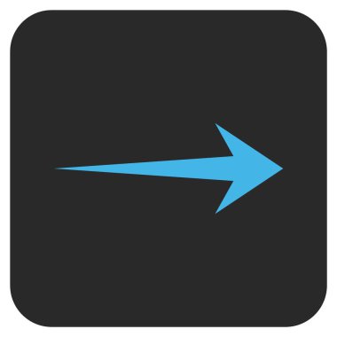 Ok sağ düz vektör simgesi kare