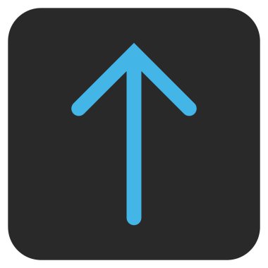 Düz yukarı ok vektör simgesi kare