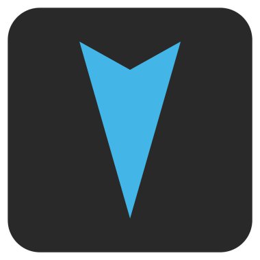 Vektör simge düz aşağı ok ucu kare