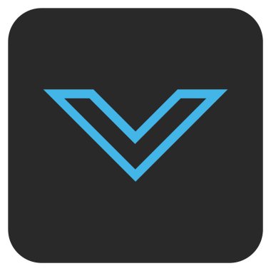 Vektör simge düz aşağı ok ucu kare