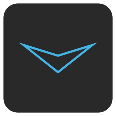 Vektör simge düz aşağı ok ucu kare