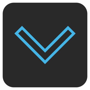 Vektör simge düz aşağı ok ucu kare