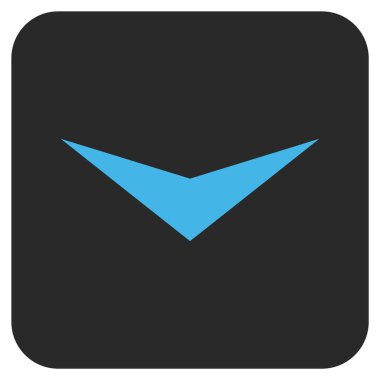 Vektör simge düz aşağı ok ucu kare