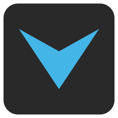 Vektör simge düz aşağı ok ucu kare