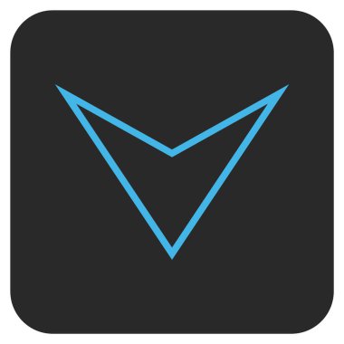 Vektör simge düz aşağı ok ucu kare