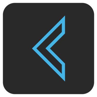 Vektör simge düz sol ok ucu kare