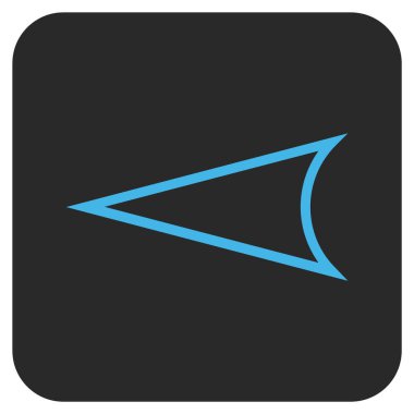 Vektör simge düz sol ok ucu kare