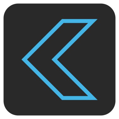 Vektör simge düz sol ok ucu kare