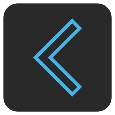 Vektör simge düz sol ok ucu kare