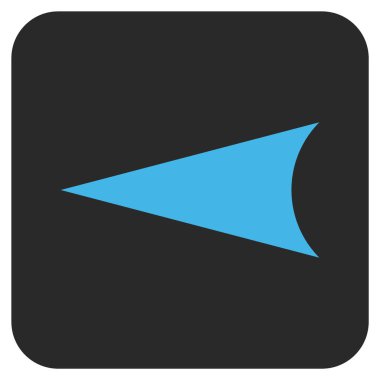 Vektör simge düz sol ok ucu kare