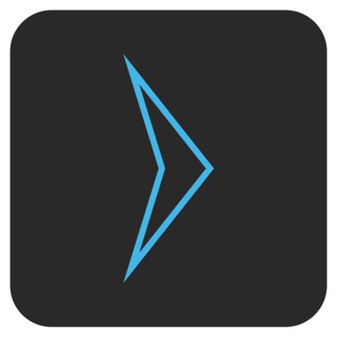 Ok ucu değil düz vektör simgesi kare