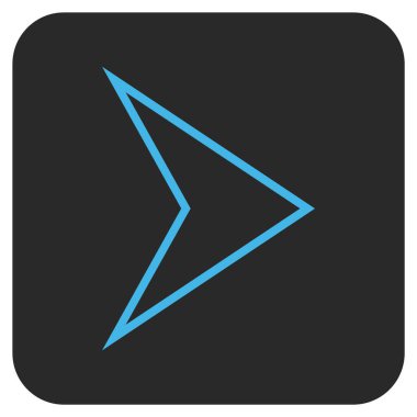 Ok ucu değil düz vektör simgesi kare