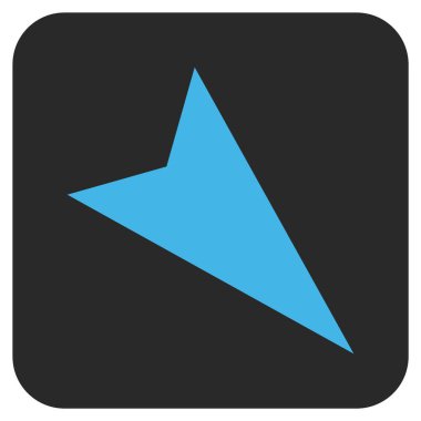 Ok ucu sağ aşağı düz kare vektör simgesi