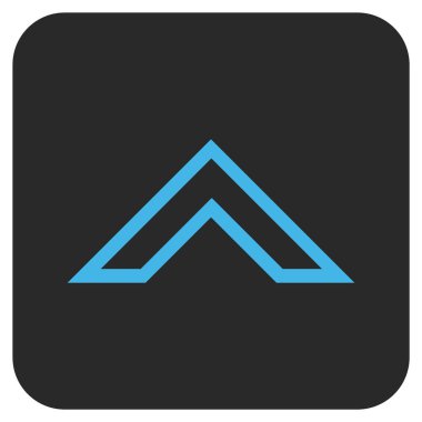 Vektör simge düz yukarı ok ucu kare