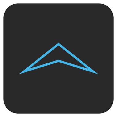 Vektör simge düz yukarı ok ucu kare