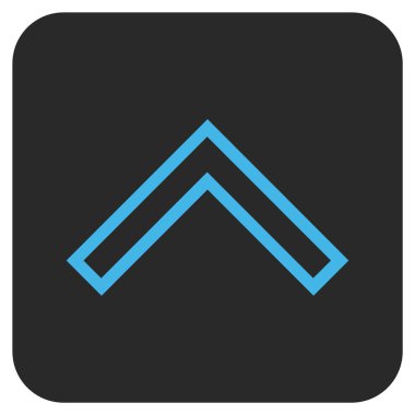 Vektör simge düz yukarı ok ucu kare