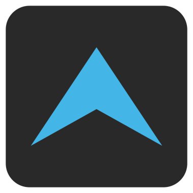 Vektör simge düz yukarı ok ucu kare