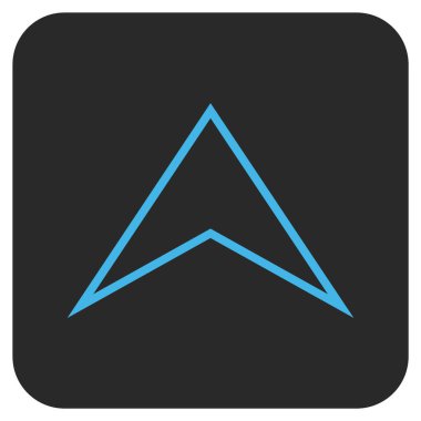 Vektör simge düz yukarı ok ucu kare