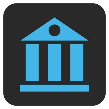 Banka Daire bina vektör simgesi kare