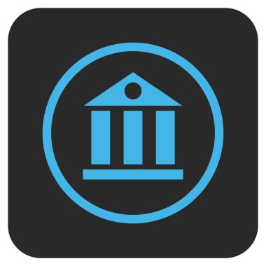 Banka Daire bina vektör simgesi kare