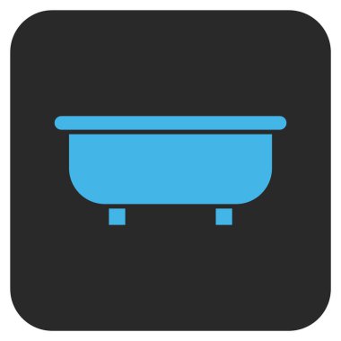 Küvet düz kare vektör simgesi