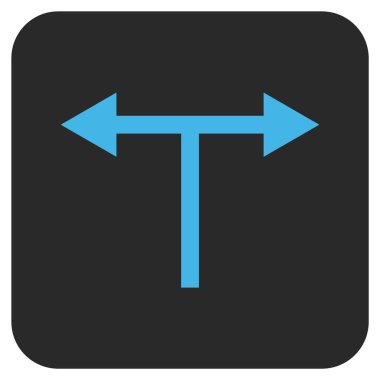 Bifurkasyon oklar sol düz kare vektör simgesi sağ