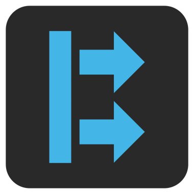 Sağ getirmek düz kare vektör simgesi