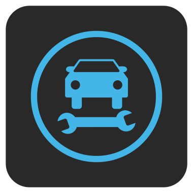 Araba tamir düz kare vektör simgesi