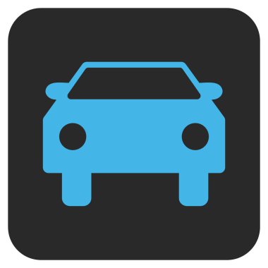 Araba düz kare vektör simgesi