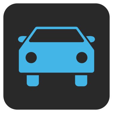 Araba düz kare vektör simgesi