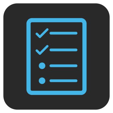 Vektör simgesi denetim listesi sayfa düz kare