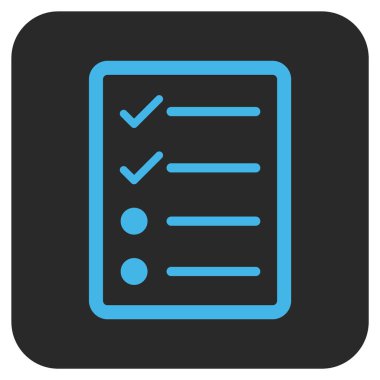 Vektör simgesi denetim listesi sayfa düz kare