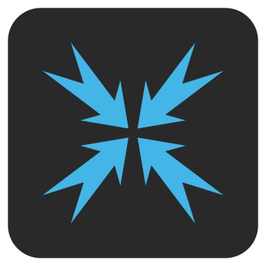 Sıkıştırma OK düz kare vektör simgesi