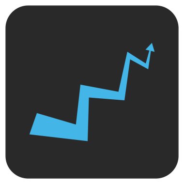 Eğri ok düz kare vektör simgesi