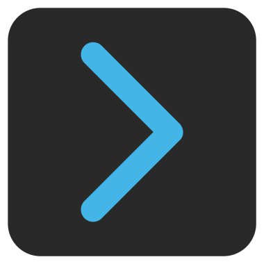 Şu yönde düz vektör simgesi kare