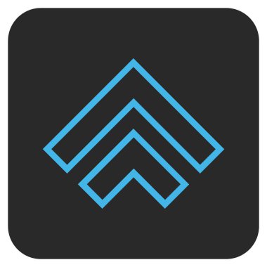 Düz yukarı yön vektör simgesi kare