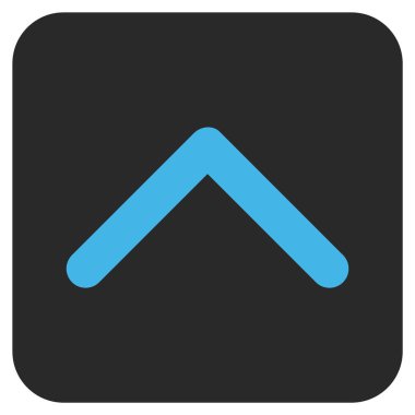 Düz yukarı yön vektör simgesi kare