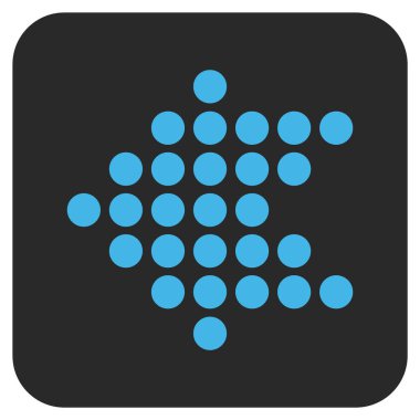 Noktalı Ok düz yaptı vektör simgesi kare