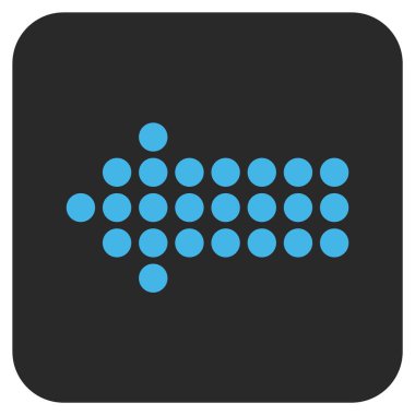 Noktalı Ok düz yaptı vektör simgesi kare