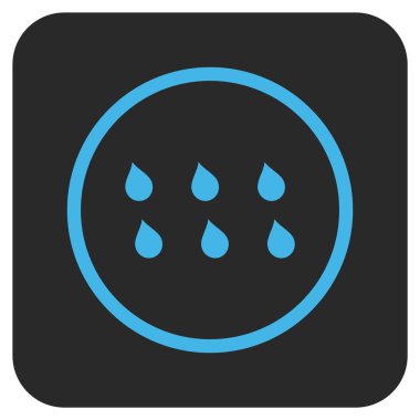 Damla düz kare vektör simgesi