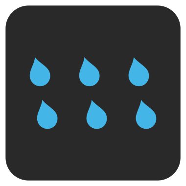 Damla düz kare vektör simgesi