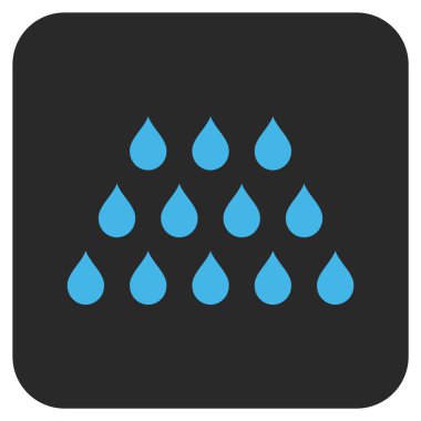 Damla düz kare vektör simgesi